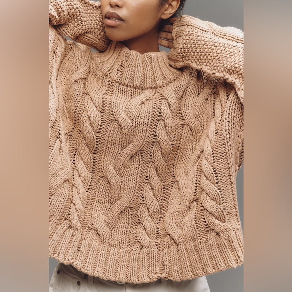 NWT! Anthropologie Pilcro Cable-Knit Pullover Sweater - Multiple💎 - Picture 2 of 6